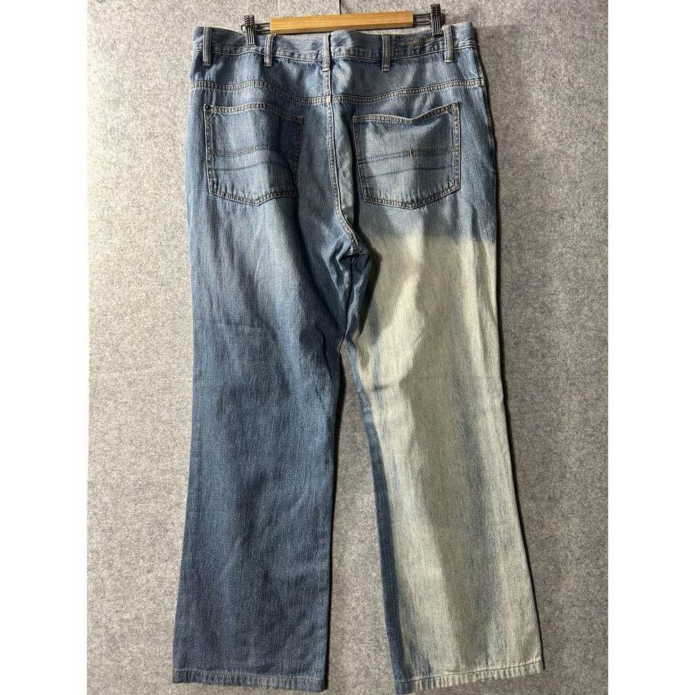 Calvin Klein Bootcut Jeans Mens 35x30 Blue Denim Distressed Faded Y2k Grunge